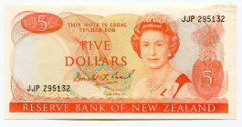 New Zealand 5 Dollars 1989 - 1992
P# 171c, N# 205603; # JJP295132; UNC