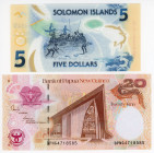 Oceania 5 Dollars & 20 Kina 2008 - 2019
P# 36, N# 203151, N# 202376; UNC