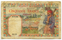 Algeria 50 Francs 1938
P# 84, N# 207713; #139; F