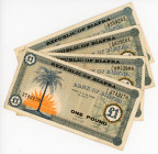 Biafra 4 x 1 Pound 1967 (ND)
P# 2, N# 224596; VF