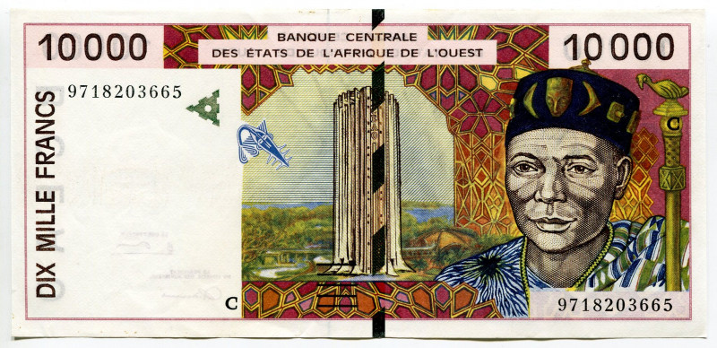 West African States Burkina Faso 10000 Francs 1997 C
P# 314Ce, N# 226175; #9718...