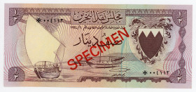 Bahrain 1/2 Dinar 1964 Specimen
P# 3s, N# 217018; # 004113; UNC