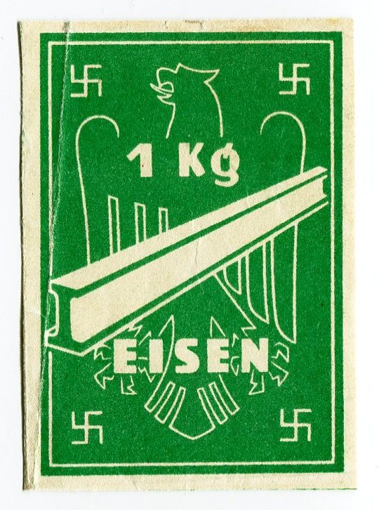 Lithuania Schaulen Bon for 1 kg Eisen 1944 - 1945
P# NL; UNC-