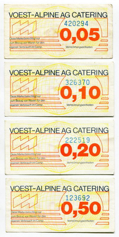 Lithuania Camp Voest-Alpine 5 -10 - 20 - 50 Cents (ND)
P# NL; XF