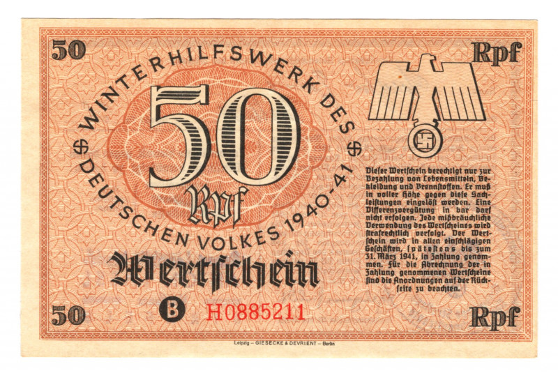 Germany - Third Reich Winter Help 50 Pfennig 1940 - 1941 (ND)
Grabowski# WHW-16...