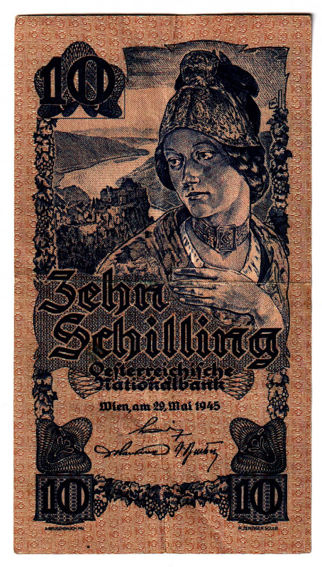 Austria 10 Shillings 1933
P# 99b, N# 226683; # 94.043; VF+