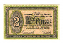 Austria - Hungary Boldogasszony Lager Notes WWI 2 Heller 1916
# MS530252; UNC-