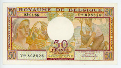 Belgium 50 Francs 1956
P# 133, N# 207631; #V06 808526; UNC