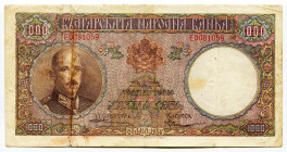 Bulgaria 1000 Leva 1938
P# 56a, N# 203550; # E0081059; VF-
