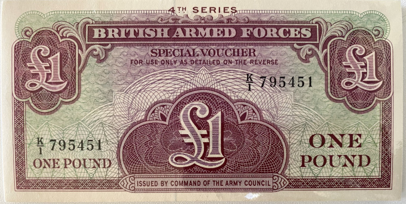 Great Britain British Armed Forces Original Bundle 50 x 1 Pound 1962 (ND) Consec...