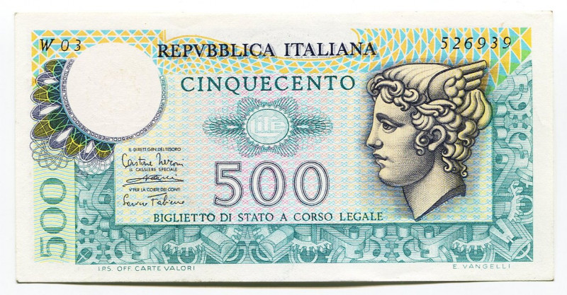 Italy 500 Lire 1974 Replacement
P# 94, N# 202743; UNC