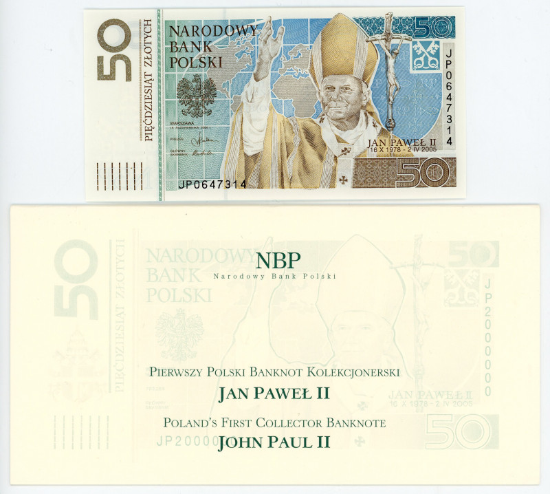 Poland 50 Zlotych 2006 Pope John Paul ll
P# 178, N# 202649; # JP0647314; With o...