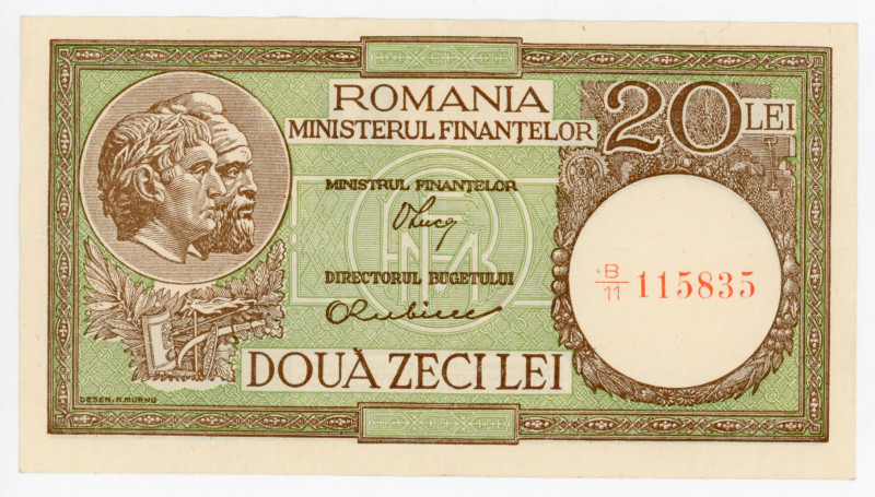 Romania 20 Lei 1950 (ND)
P# 80, N# 209967; # B/11 115835; VF+, Cryspi