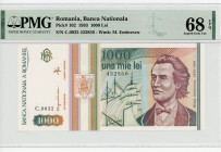 Romania 1000 Lei 1993 PMG 68
P# 102, N# 206886; # C.0032 432850