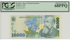 Romania 10000 Lei 1999 PCGS 68
P# 108a, N# 202797; # 006A2605744