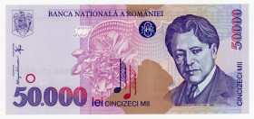 Romania 50000 Lei 1998
P# 109a, N# 202793; # 008D2216936; UNC