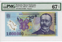 Romania 1000000 Lei 2004 PMG 67
P# 116a, N# 202788; # 045Z1274036