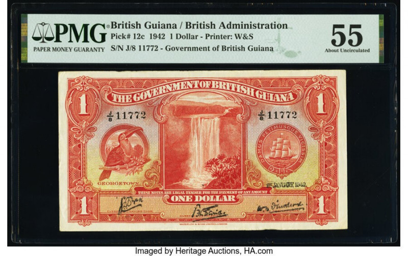 British Guiana Government of British Guiana 1 Dollar 1.1.1942 Pick 12c PMG About...