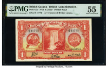 British Guiana Government of British Guiana 1 Dollar 1.1.1942 Pick 12c PMG About Uncirculated 55. 

HID09801242017

© 2022 Heritage Auctions | All Rig...