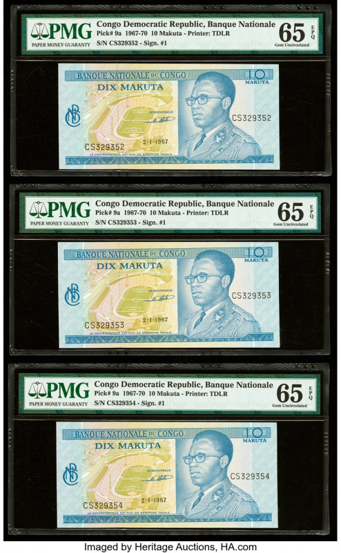 Congo Democratic Republic Banque Nationale du Congo 10 Makuta 2.1.1967 Pick 9a T...