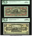 Costa Rica Banco de Costa Rica 10 Colones ND (1901-08) Pick S174r Remainder PCGS Gem New 65PPQ; Mexico Banco de Tamaulipas 20 Pesos ND (1902-14) Pick ...