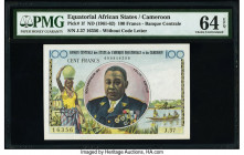 Equatorial African States Banque Centrale des Etats de l'Afrique Equatoriale 100 Francs ND (1961-62) Pick 1f PMG Choice Uncirculated 64 EPQ. 

HID0980...