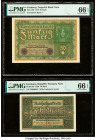 Germany Group Lot of 4 Examples PMG Gem Uncirculated 66 EPQ (4). A roulette punch is present on Pick 208. 

HID09801242017

© 2022 Heritage Auctions |...