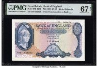 Great Britain Bank of England 5 Pounds ND (1961-63) Pick 372 PMG Superb Gem Unc 67 EPQ. 

HID09801242017

© 2022 Heritage Auctions | All Rights Reserv...