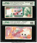 Guinea-Bissau Banco Nacional da Guine-Bissau 1000 Pesos 24.9.1978 Pick 8s Specimen PMG Superb Gem Unc 67 EPQ. Somalia Central Bank of Somalia 1000 Shi...