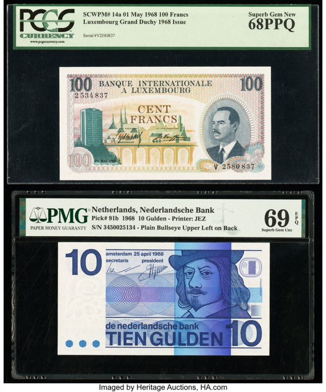 Luxembourg Banque Internationale a Luxembourg 100 Francs 1.5.1968 Pick 14a PCGS ...