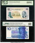 Luxembourg Banque Internationale a Luxembourg 100 Francs 1.5.1968 Pick 14a PCGS Superb Gem New 68PPQ; Netherlands Netherlands Bank 10 Gulden 25.4.1968...