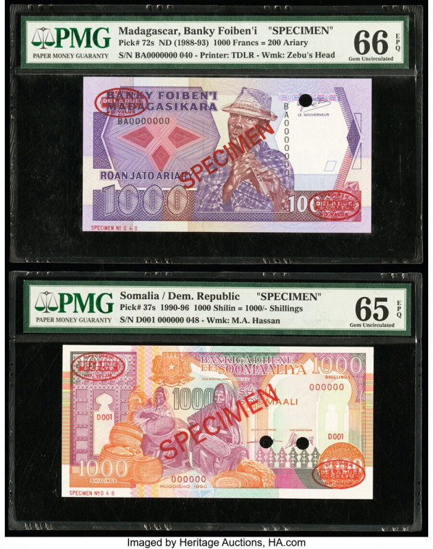 Madagascar Banky Foiben'I Madagasikara 1000 Francs = 200 Ariary ND (1988-93) Pic...