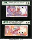 Madagascar Banky Foiben'I Madagasikara 1000 Francs = 200 Ariary ND (1988-93) Pick 72s Specimen PMG Gem Uncirculated 66 EPQ. Somalia Central Bank of So...