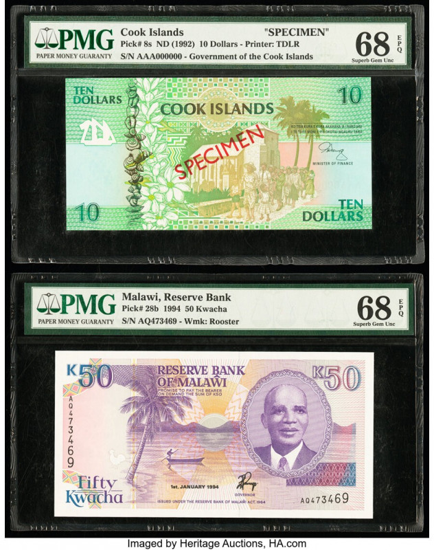 Malawi Reserve Bank of Malawi 50 Kwacha 1.1.1994 Pick 28b PMG Superb Gem Unc 68 ...