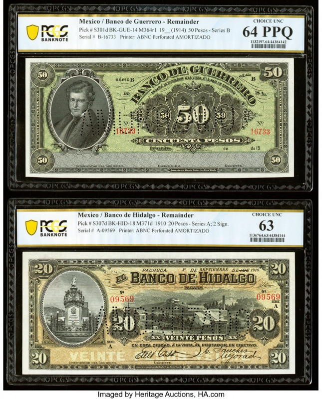 Mexico Banco de Guerrero 50 Pesos 1906-14 Pick S301d M364r1 Remainder PCGS Bankn...