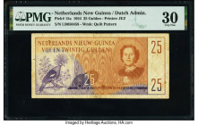 Netherlands New Guinea Nederlands Nieuw-Guinea 25 Gulden 8.12.1954 Pick 15a PMG Very Fine 30. Minor rust is noted on this example. 

HID09801242017

©...