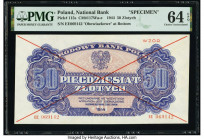 Poland Polish National Bank 50 Zlotych 1944 Pick 115s Specimen PMG Choice Uncirculated 64 EPQ. 

HID09801242017

© 2022 Heritage Auctions | All Rights...