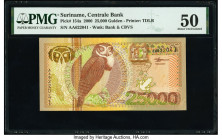 Suriname Centrale Bank 25,000 Gulden 1.1.2000 Pick 154a PMG About Uncirculated 50. 

HID09801242017

© 2022 Heritage Auctions | All Rights Reserved