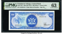 Trinidad & Tobago Central Bank of Trinidad and Tobago 100 Dollars 1964 (ND 1977) Pick 35a PMG Choice Uncirculated 63. This is the first of four consec...
