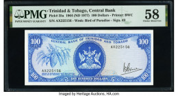 Trinidad & Tobago Central Bank of Trinidad and Tobago 100 Dollars 1964 (ND 1977) Pick 35a PMG Choice About Unc 58. This is the third of four consecuti...