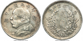 Hupeh. Republic Yuan Shih-kai 20 Cents Year 9 (1920) AU Details (Cleaned) PCGS, Wuchang mint, KM-Y406, L&M-191, Kann-765, WS-0887, Wenchao-1058 (rarit...