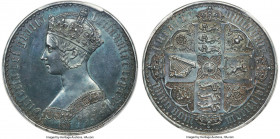 Victoria Proof "Gothic" Crown 1847 PR62 PCGS, KM744, S-3883, ESC-2571. UN DECIMO edge. A highly appealing representative of this celebrated type, feat...