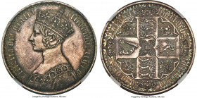 Victoria Proof "Gothic" Crown 1847 PR60 NGC, KM744, S-3883, ESC-2571. UN DECIMO on edge. A rather unusual, and seemingly somewhat conservative grade f...