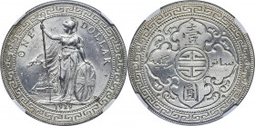 George V Trade Dollar 1929-B MS66 NGC, Bombay mint, KM-T5, Prid-26, Mars-BTD1. Wholly engaging and bathed in a mesmerizing cartwheel luster, traversin...