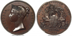 British Colony. Victoria bronzed-copper Specimen Unadopted "First Opium War" Military Decoration 1842 SP64 PCGS, Fonrobert-Unl., Eimer-Unl., BHM-Unl.,...