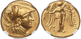 BITHYNIA. Calchedon. Ca. 260-220 BC. AV stater (18mm, 8.49 gm, 12h). NGC MS 3/5 - 3/5, scuff. Posthumous issue in the name and types of Alexander III ...