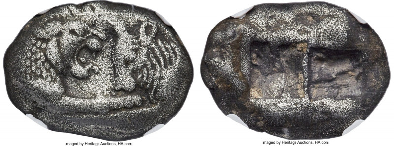 LYDIAN KINGDOM. Croesus (561-546 BC). AR stater or double siglos (21mm, 10.36 gm...