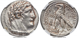 PHOENICIA. Tyre. Ca. 126/5 BC-AD 65/6. AR shekel (29mm, 14.38 gm, 1h). NGC MS S 5/5 - 4/5. Dated Civic Year 51 (76/5 BC). Laureate head of Melqart rig...