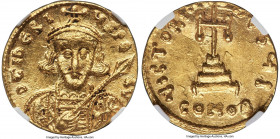 Tiberius III Apsimar (AD 698-705). AV solidus (19mm, 4.37 gm, 6h). NGC MS 4/5 - 4/5. Constantinople, 10th officina. D tIbЄRI-ЧS PЄ-AV, crowned, cuiras...