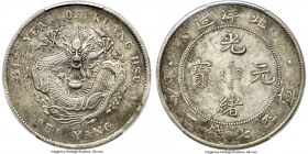 Chihli. Kuang-hsü Dollar Year 34 (1908) XF40 PCGS, Pei Yang Arsenal mint, KM-Y73.2, L&M-465. Long spine on tail, cloud connected variety. Battleship-g...